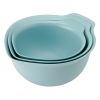 3-Piece Nesting Plastic Mixing Bowl Set, Mineral Water