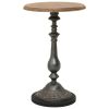 End Table Brown Solid fir wood and steel Small Simplistic