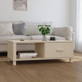Coffee Table Honey brown Solid pinewood, MDF 39.4 x 21.7 x 13.8 in