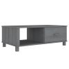 Coffee Table Dark Grey Solid pinewood, MDF 39.4 x 21.7 x 13.8 in