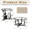 3-Piece Coffee Table Set, Tempered Glass Surface with Sturdy Metal Frame - Modern Living Room Sets (1 Coffee Table + 2 End Tables)