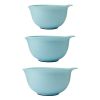 3-Piece Nesting Plastic Mixing Bowl Set, Mineral Water