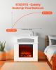VEVOR 33 inch Freestanding Fireplaces, 1500W 5120BTU Fake Electric Fireplace Stove Heater with Mantel, Overheating Protection, Adjustable Flames,Timer