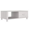 Coffee Table White Solid Pine Wood, MDF Medium Coffee Table