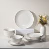 Emelie 12-Piece Stoneware Dinnerware Set White