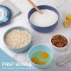 8 Piece Mixing Bowl with Lids Set, Plastic Bowls, Meal Prep Bowl Set, Nesting Mixing Bowls for Space Saving Storage, Ideal for Cooking, Baking