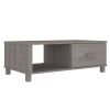 Coffee Table Light grey Solid pine wood, MDF Medium Coffee Table