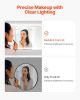 VEVOR LED Bathroom Mirror, 36" x 72" LED Bathroom Vanity Mirror with Frontlit and Backlit, Anti-Fog Memory Mirror with Lights