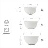7-Piece Plastic Nesting Mixing Bowl Set and Prep Bowls with Lids, Porcelain