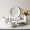 Darby 12-Piece Stoneware Dinnerware Set White