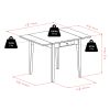 Hamilton 5-Pc Drop Leaf Dining Table with 4 Ladder Back Chairs
