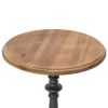 End Table Brown Solid fir wood and steel Small Simplistic