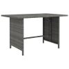 Garden Lounge Set Grey PE (polyethylene) rattan, powder-coated steel