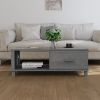 Coffee Table Dark Grey Solid pinewood, MDF 39.4 x 21.7 x 13.8 in