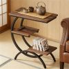 C-shaped end table, coffee table, three-layer side table, three-layer storage, suitable for small spaces