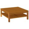 Garden Lounge Set Cream Solid acacia wood, fabric 6 Piece Set