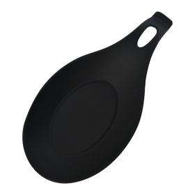Silicone Spoon Mat Easy To Clean Kitchen Mat Shelf Mat Heat Insulation (Option: Black)