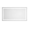 55 x 30 Inch LED Bathroom Mirror with Front and Backlight, Wall Mounted Vanity Mirror with Aluminum Frame, Anti-Fog, Memory, 3 Colors