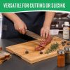 Hiware Extra Large Bamboo Cutting Board for Kitchen, Heavy Duty Wood Cutting Board with Juice Groove, 100% Organic Bamboo, Pre Oiled, 18" x 12"