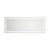 72 x 28 Inch LED Bathroom Mirror with Front and Backlight, Wall Mounted Vanity Mirror with Aluminum Frame, Anti-Fog, Memory, 3 Colors