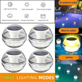 Solar Pool Lights, LED Outdoor IPX7 Waterproof Pond Lights For Waterscape Decoration, Pool, Pond, Fountain, Garden Party, Floating Light Decoration (Option: 4pcs)